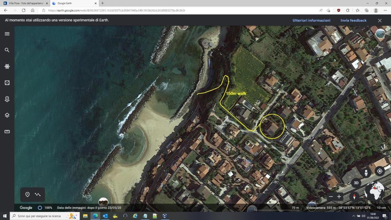 Villa Flora - With Sea View, 2 Minutes Walk To Beach Trappeto  Exterior photo